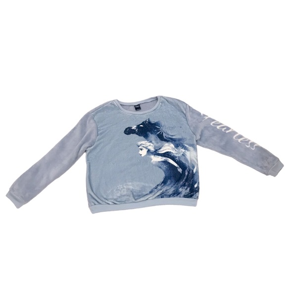 Disney Frozen ll Super Soft Fleece Crewneck Elsa Sweatshirt Size Juniors… - Picture 2 of 9